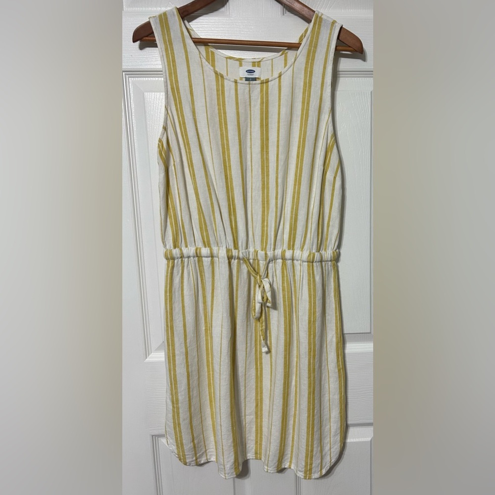Old Navy Women’s Mustard Yellow Linen Sundress Size L